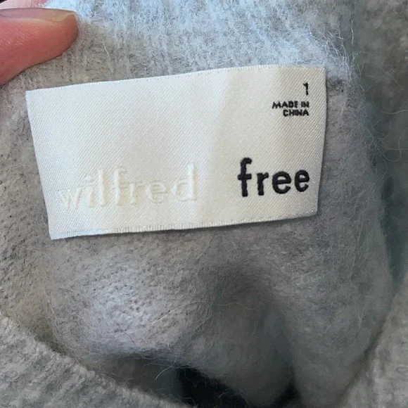 Wilfred Free Cipriana neutral colorblock alpaca wool blend sweater dress - Picture 7 of 14